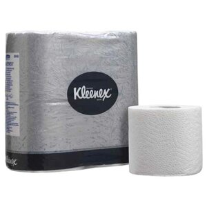 Туалетная бумага Kleenex 8449 двухслойная белая в стандартных рулонах 4 рул.