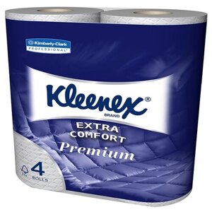 Туалетная бумага Kleenex Premium Extra Comfort 8484 четырёхслойная белая 4 рул., без запаха