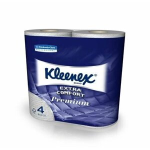 Туалетная бумага Kleenex Premium Extra Comfort, четырёхслойная, 4 рулона