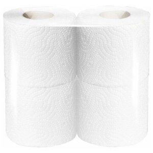 Туалетная бумага "Лилия" 3 слоя, 4шт упаковка, белая, обезличенная / качественная /