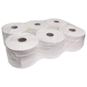 Туалетная бумага Luscan Professional белая двухслойная 215 м (смешанная целлюлоза) 6 рул.
