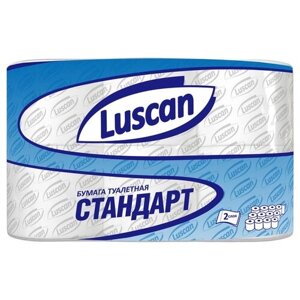 Туалетная бумага Luscan Standart белая двухслойная 12 рул.