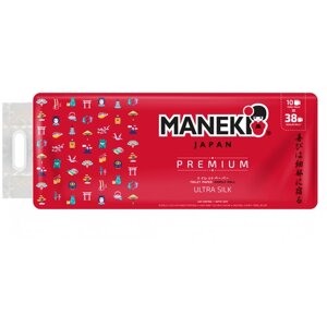 Туалетная бумага Maneki PREMIUM Red трехслойная 10 рул.