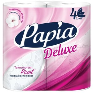 Туалетная бумага Papia Deluxe белая четырехслойная 4 рул.