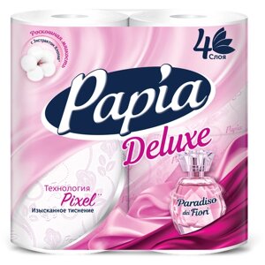 Туалетная бумага Papia Deluxe Paradiso dei Fiori четырехслойная 4 рул.