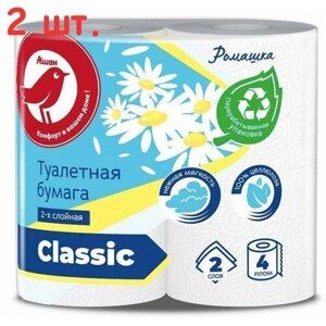 Туалетная бумага Ромашка, 2 слоя 4 рулона (2 шт.)