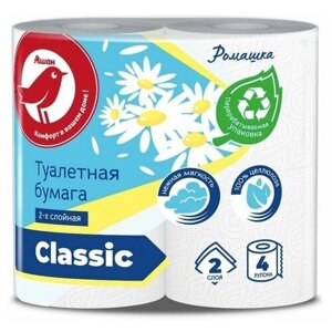 Туалетная бумага Ромашка, 2 слоя 4 рулона