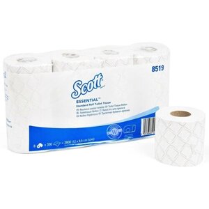 Туалетная бумага Scott 350 ( арт 8519 ) / двухслойная, 4 упаковки ( 32 рулона )