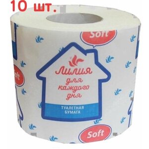 Туалетная бумага Soft 1 слой, 1 рулон (10 шт.)