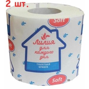 Туалетная бумага Soft 1 слой, 1 рулон (2 шт.)