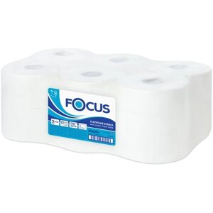 Туалетная бумага в средних рулонах Focus Mini Jumbo 5036904, 12 рулонов по 168 м