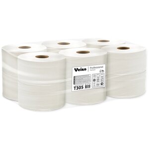 Туалетная бумага в средних рулонах Veiro Professional Premium T305, двухслойная, 12 рулонов по 170 м