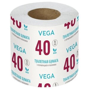 Туалетная бумага VEGA белая однослойная (339243) 48 рул.