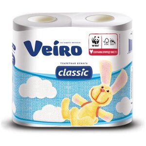 Туалетная бумага Veiro Classic белая 4 рул., белый