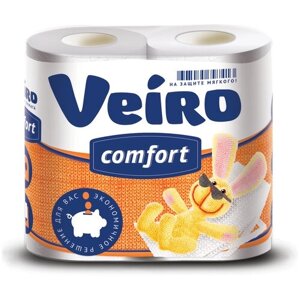 Туалетная бумага Veiro Comfort белая двухслойная 4 рул., белый