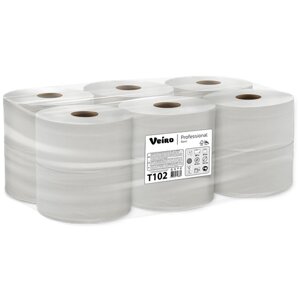 Туалетная бумага Veiro Professional Basic T102 белая однослойная 12 рул.