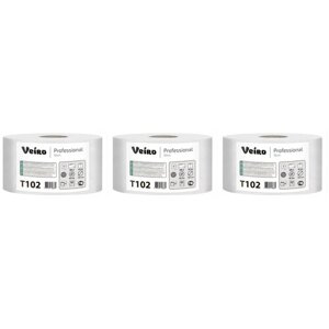 Туалетная бумага Veiro Professional Basic T102 белая однослойная 3 рул.