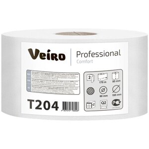 Туалетная бумага Veiro Professional Comfort T204 белая двухслойная