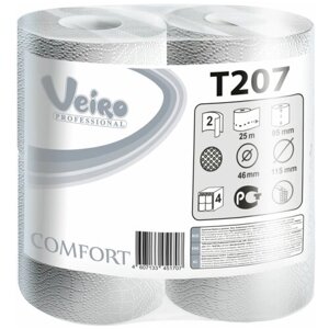Туалетная бумага Veiro Professional Comfort T207 белая двухслойная 4 рул., белый
