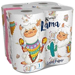 Туалетная бумага World Cart Kartika Collection Lama трехслойная 8 рул. 200 лист., белый, без запаха