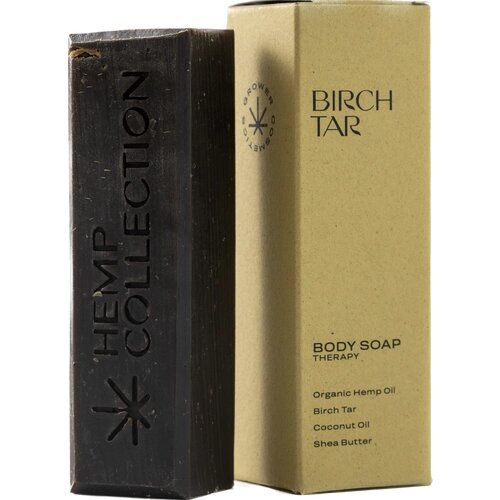 Твердое мыло с маслом конопли и березовым дегтем GROWER cosmetics BIRCH TAR 90гр