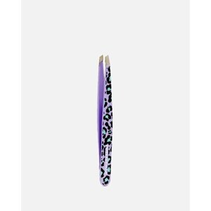 TWEEZERMAN Пинцет для бровей скошенный, Slant Tweezer Leopard Print