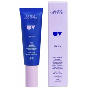 ULTRA violette солнцезащитный крем lean screen SPF 50+ mattifying zinc skinscreen 50 мл