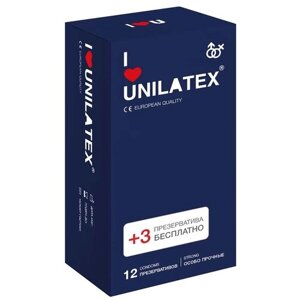 Ультрапрочные презервативы Unilatex Extra Strong 1 уп (12+3 шт) UL-3022