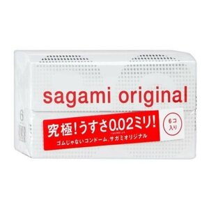 Ультратонкие презервативы Sagami Original 0.02 - 6 шт.