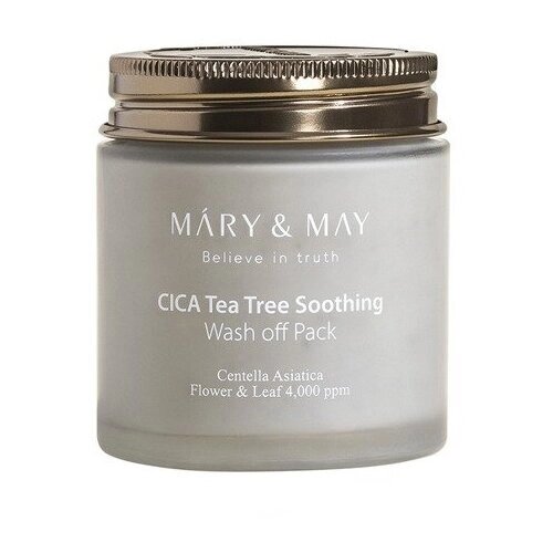 Успокаивающая маска с центеллой и чайным деревом Mary&May CICA TeaTree Soothing Wash off Pack, 125г