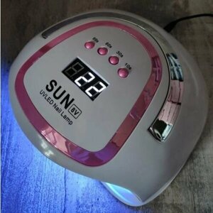 UV LED лампа "SUN 8V", pink style, 168 вт