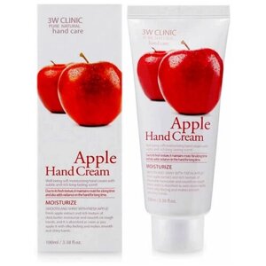 Увлажняющий крем для рук с экстрактом яблока 3W CLINIC Moisturizing Apple Hand Cream, 100 мл