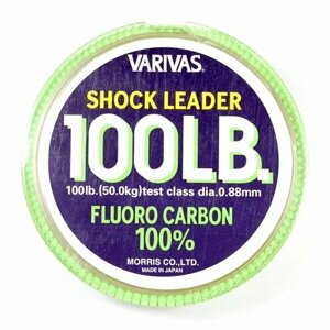 Varivas, Лидер флюорокарбон Shock Leader Fluoro, 30м, 0.88мм, 100lb