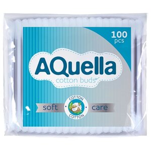 Ватные палочки AQuella soft care, 100 шт., пакет