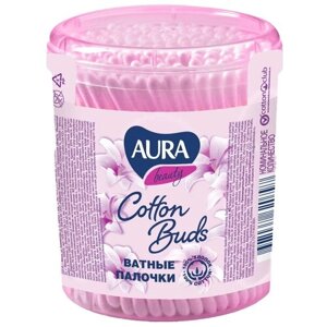 Ватные палочки Aura Beauty , 100шт пластиковый стакан 2710199827