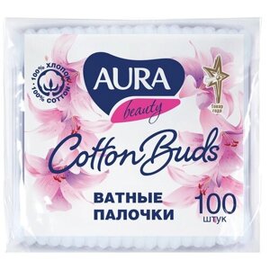Ватные палочки Aura Beauty Cotton Buds, 100 шт.
