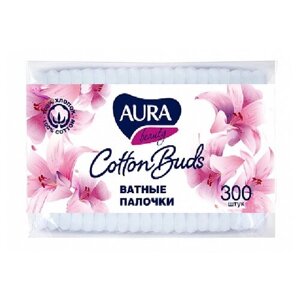 Ватные палочки Aura Beauty Cotton buds, 300 шт., пакет