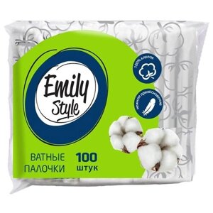 Ватные палочки Emily Style, белый, 100 шт., пакет