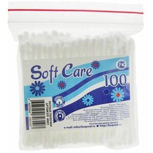 Ватные палочки Soft Care, 100 шт.