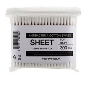 Ватные палочки Tony Moly Antibacteria Cotton Swab, белый, 300 шт., пакет