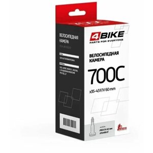 Велокамера 4Bike 700Cx35-43C f/v ниппель 60 мм, ARV000131