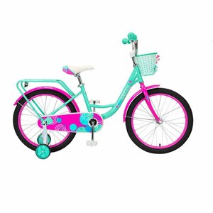 Велосипед детский 702-18" STAR / бирюзовый с розовыми вставками / на рост: 110-130см или от 5 до 7 лет