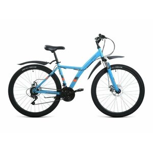 Велосипед FORWARD DAKOTA 27,5 2.0 D (27,5" 21 ск. рост. 16.5"2022, бирюзовый/ярко-оранжевый, RBK22FW27607