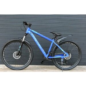 Велосипед горный RICHIESTO TTF014 27.5" Гидравлические тормоза Алюминиевая рама 18", синий с белым
