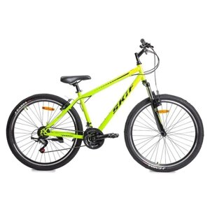 Велосипед SKIF MTB HT 27,5 (27.5" 21 ск. рост. 17"2022, ярко-зеленый/черный IBK22OK27027