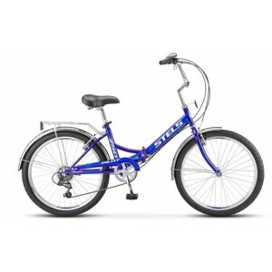 Велосипед складной STELS PILOT-750 24" Z010 рама 14"синий)