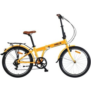 Велосипед складной WELS Folio 24-7 (24", желтый, 7 ск, 2023)
