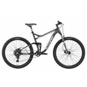Велосипед Stark Tactic FS 29.4 HD (2024) 20" серый матовый/серебристый металлик