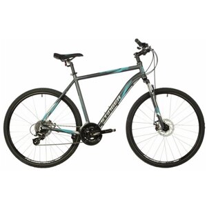 Велосипед STINGER колеса 700C CAMPUS STD серый, алюминий, размер 56 (2021)