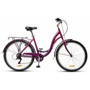 Велосипед Женский Комфортный HORST Perle 26 колеса 18 рама фиолетовый